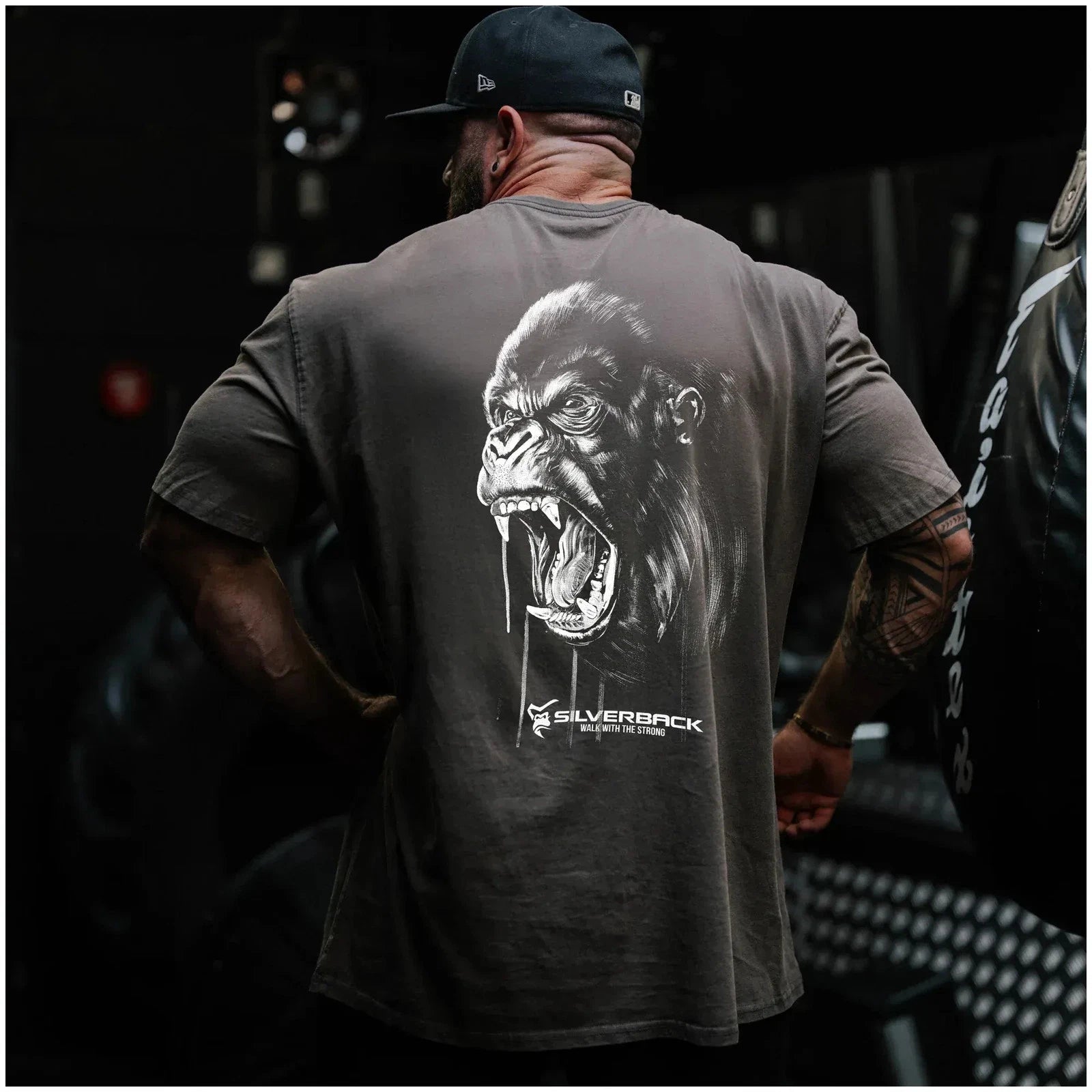 Men Over Sized T Shirt Cotton Gym Running Street Wear Fitness Loose Tee Multi