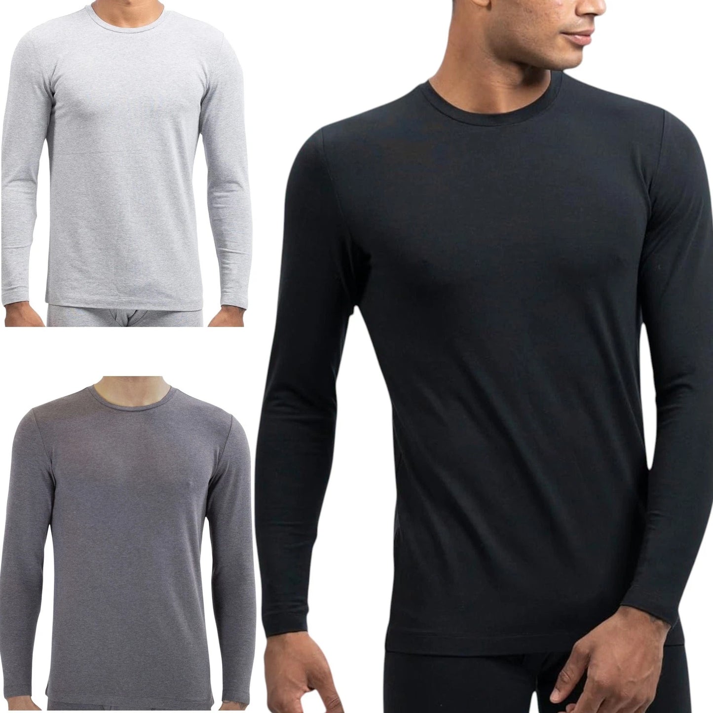 Heat Ultra Mens Thermal T Shirt Long Sleeve Pullover Crew Neck New Comfort Top