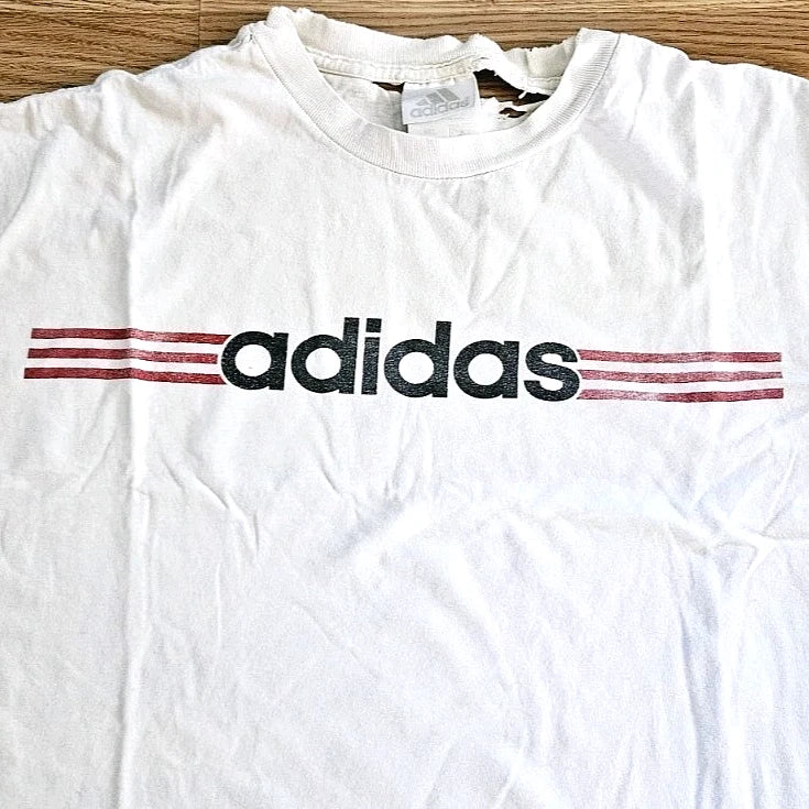 Vintage 90s Adidas Soccer T Shirt Thrashed Size Men's Large