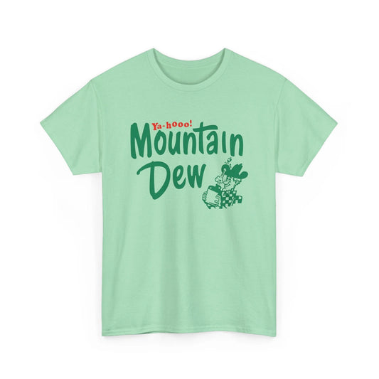 Mountain Dew Old Logo Printed T-Shirt Cool Vintage Graphic Collectible