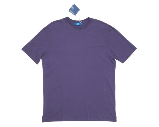 Kired by Kiton $295 NWT Crepe Cotton Short Sleeve Purple Slim T-Shirt XS (46 IT)