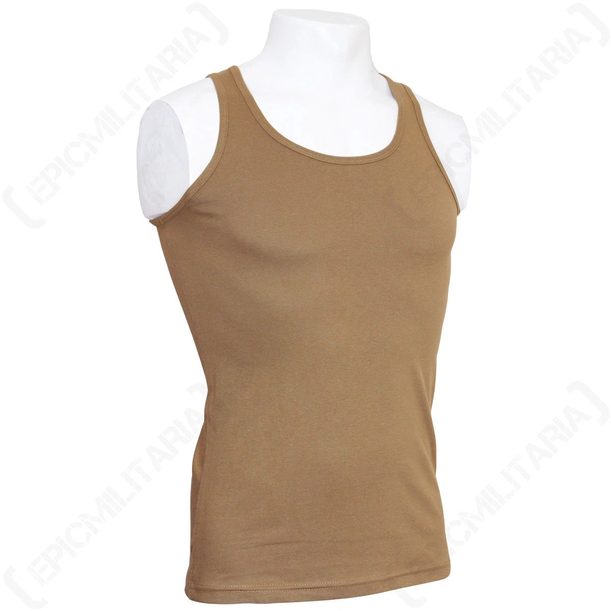 COYOTE TANK TOP - Military Army Combat Cotton Mens Vest Sleeveless All Sizes