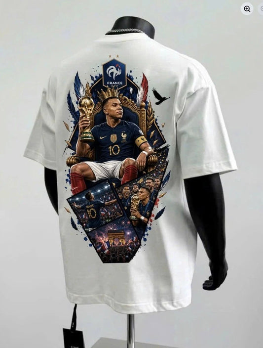 Kylian Mbappe France Soccer Graphic T-Shirt Football Fan Unisex Tee