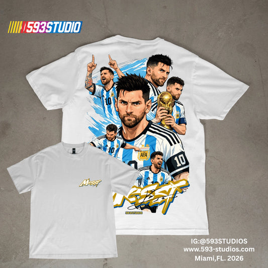 🏆⚽ Messi World Champion Argentina Graphic T-Shirt | GOAT, World Cup 2026