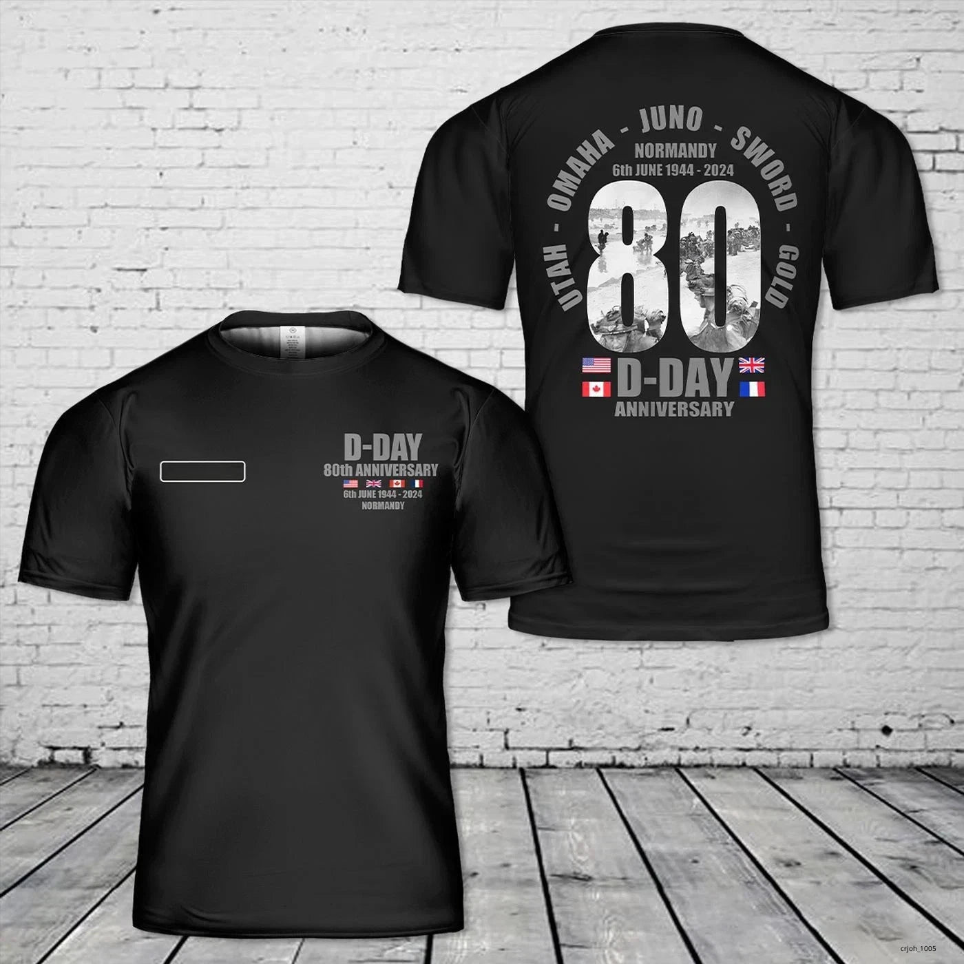 Custom Name D-Day 80th Anniversary 2024 T-Shirt 3D