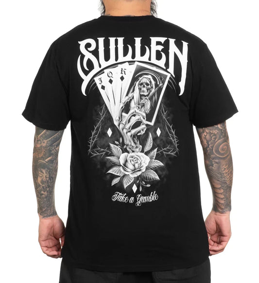 Sullen Art Collective True Artist Punk Pin Up Tattoo Men's Premium Tee GAMBLE