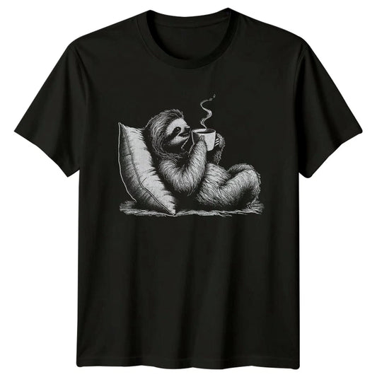 Chill Sloth Taking A Coffee T-Shirt Coffee Break Sloth Animal
