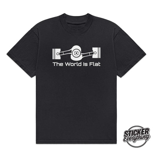The World Is Flat T-Shirt Graphic Tee Unisex Mens Fits SUBARU Boxer JDM BRZ