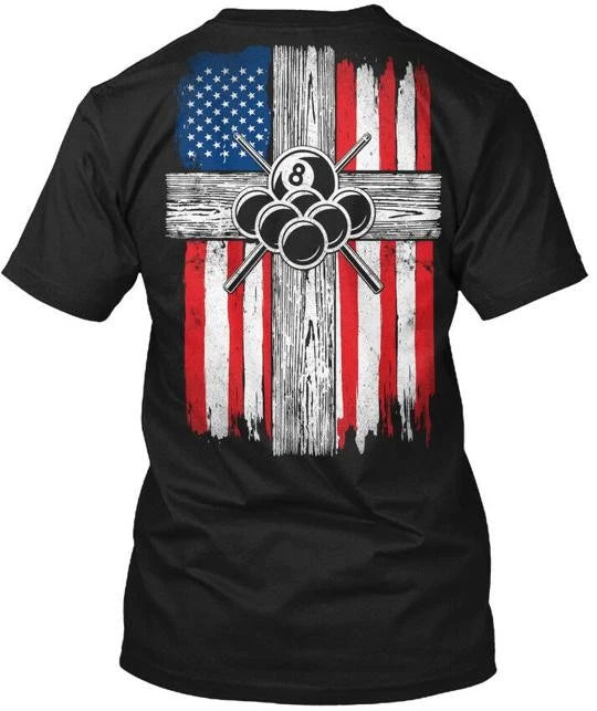 Billiard Us T-Shirt Made in the USA Size S to 5XL