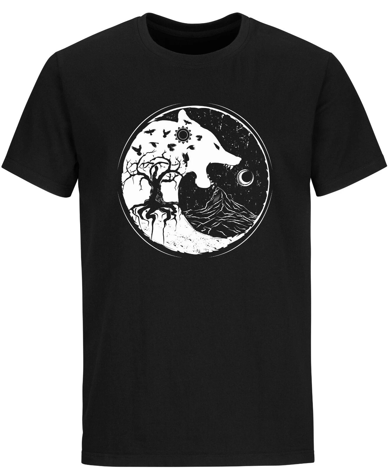 Viking T shirts Wolf Raven T-Shirt Norse Odin Viking Thor Ragnarok Viking Shirts