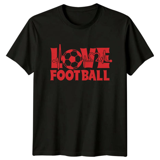 Love Football T-Shirt Soccer Heartbeat Football Gift For Him And Her