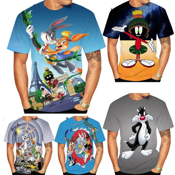 Bugs Bunny Looney Tunes Casual Women Men T-Shirt 3D Print Short Sleeve Tee Tops