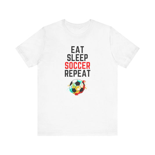 Girls Soccer T-Shirt - Eat Sleep Soccer Repeat: Soccer Shirt