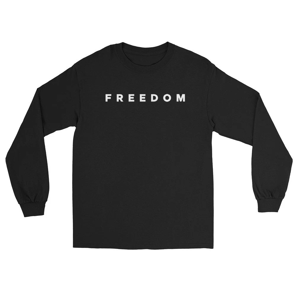 Freedom Long Sleeve Shirt for Men, Patriotic Gifts, Thick Cotton