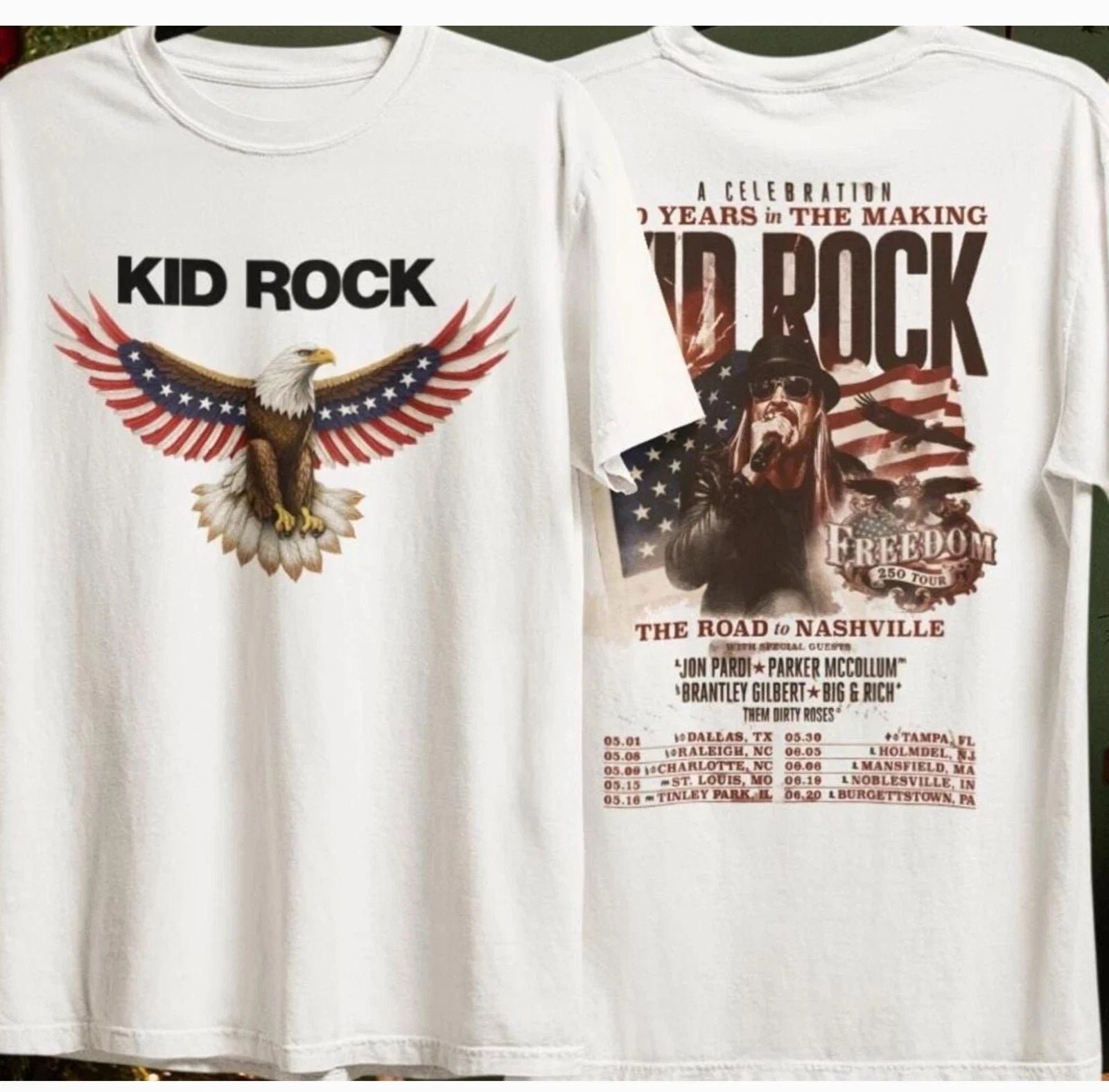 Kid Rock Announces 2026 Freedom 250 Tour T-Shirt