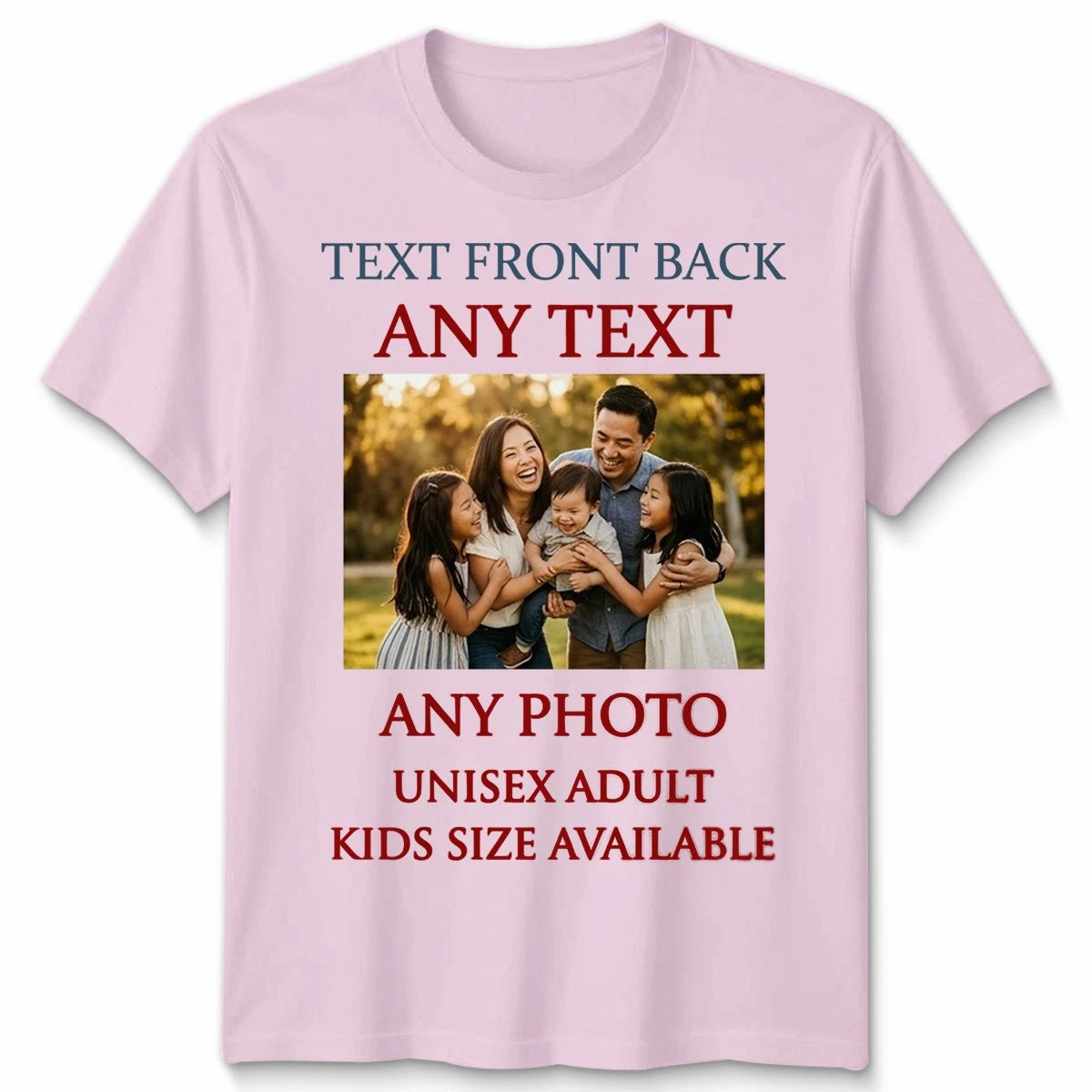 Personalised Unisex T Shirt Custom Your Photo Logo Text Stag Do Hen Party