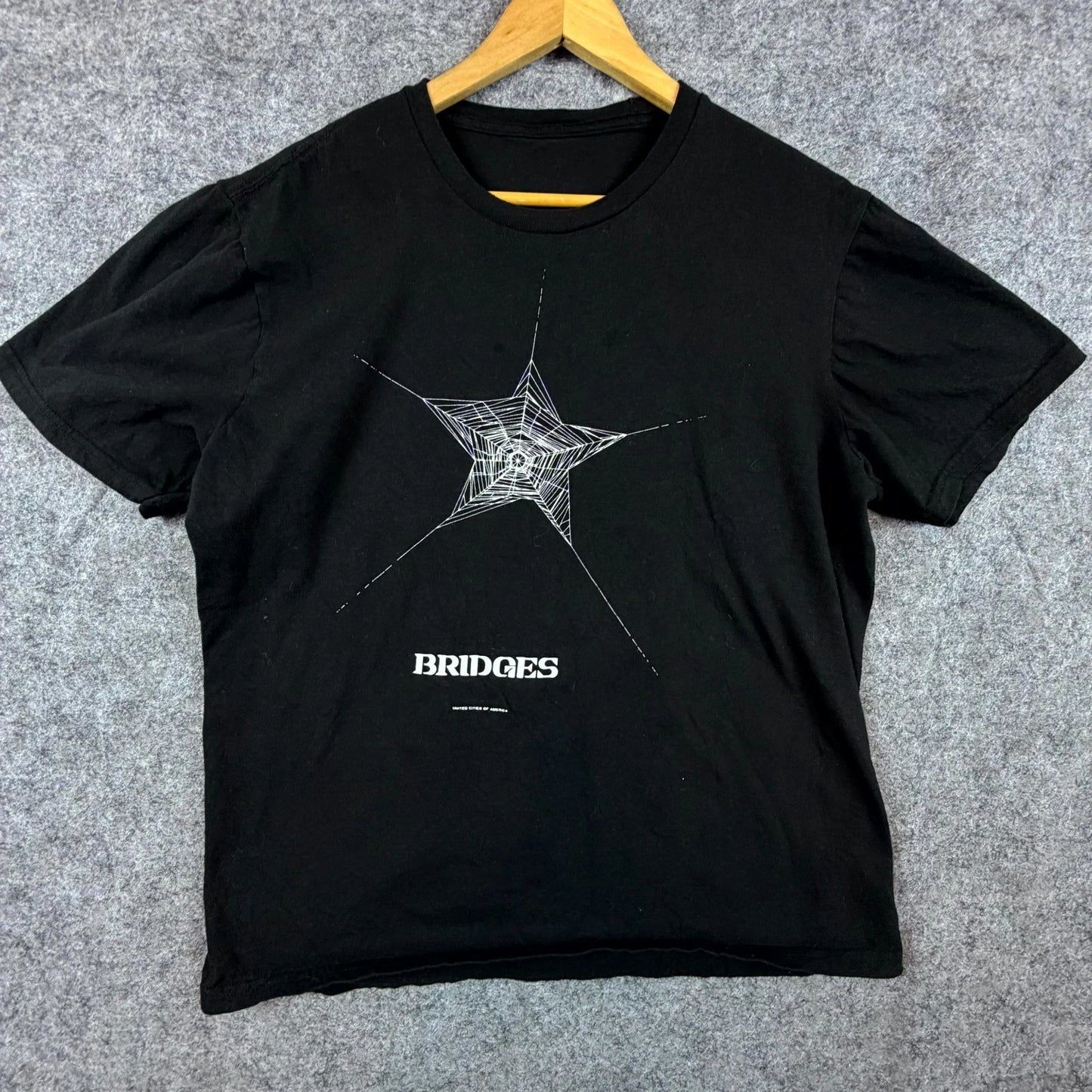 Death Stranding Wiki T-Shirt Mens Black Graphic Bridges United Cities of America