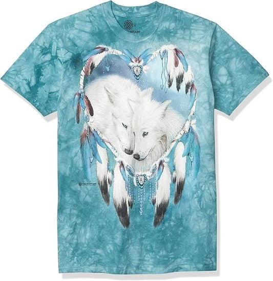 The Mountain Men's Wolf Heart T-Shirt Dreamcatcher