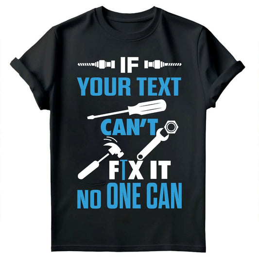 Personalised If Grandad Cant Fix It Fathers Day Gift Mens T-Shirts Top #FD -a