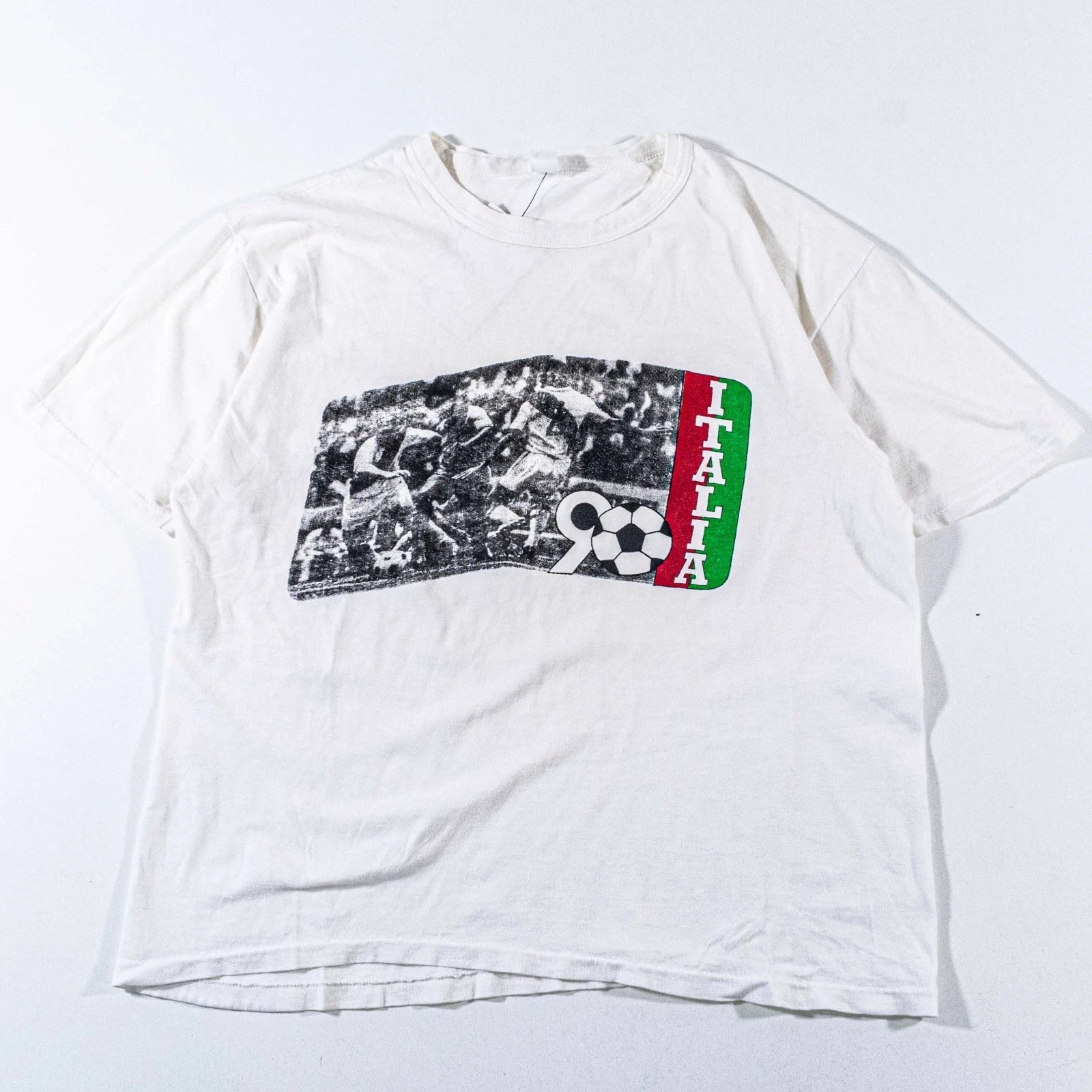 Vintage Italia 1990 World Cup T-Shirt Small Soccer Graphic Ciao VTG