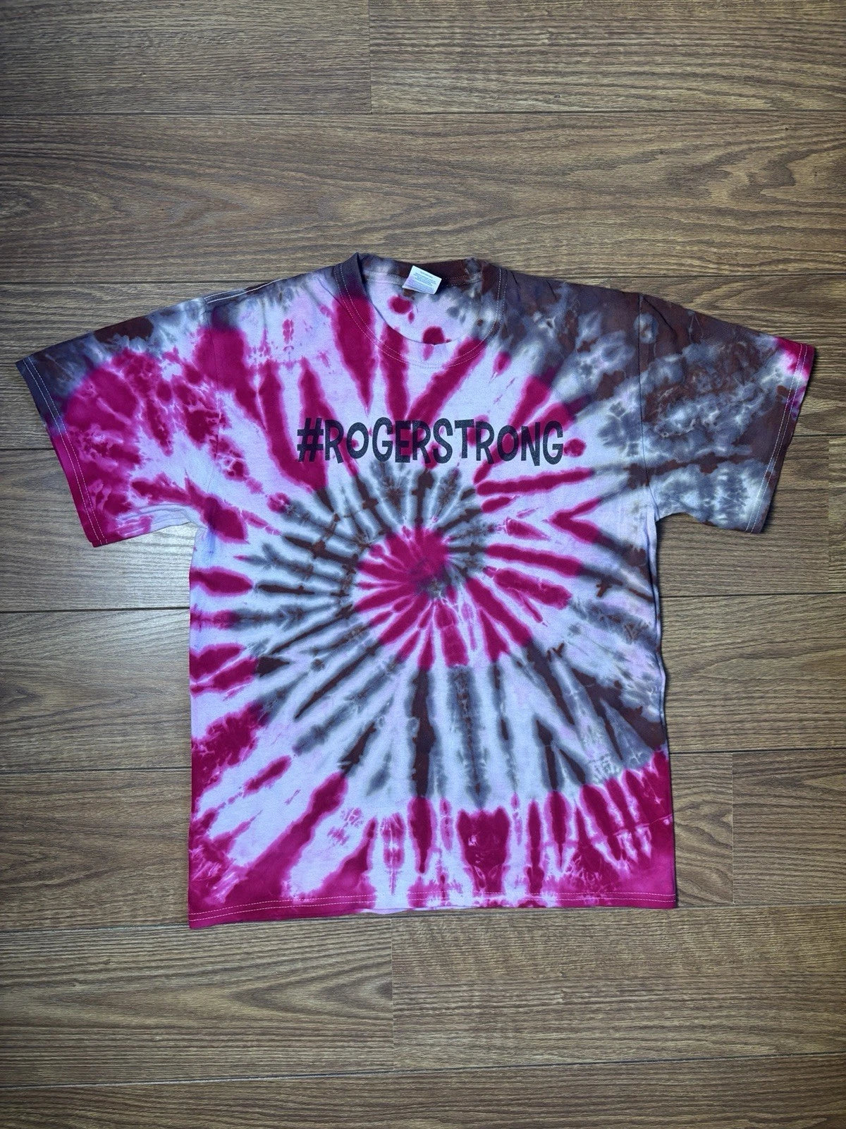 #ROGERSTRONG Custom Tie Dye T-Shirt | Port & Company Essential Tee | Size M