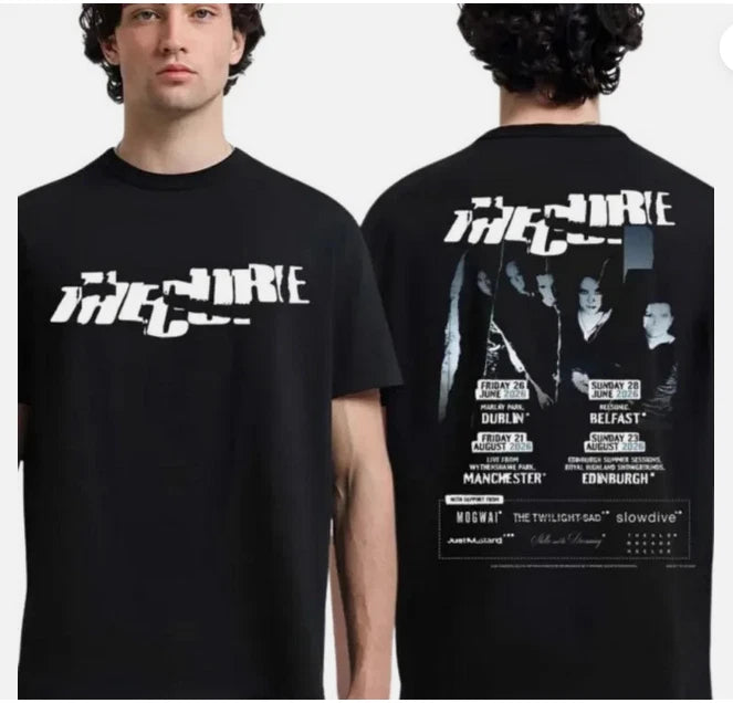 The Cure Tour 2026 Black Double Side Print T-Shirt