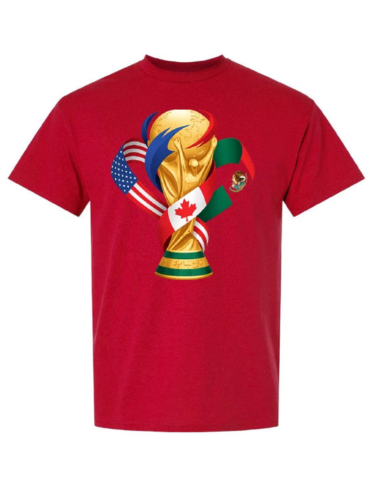 FIFA 2026  tee World Cup T-Shirt Soccer Graphic Tee USA Football Fan red tee