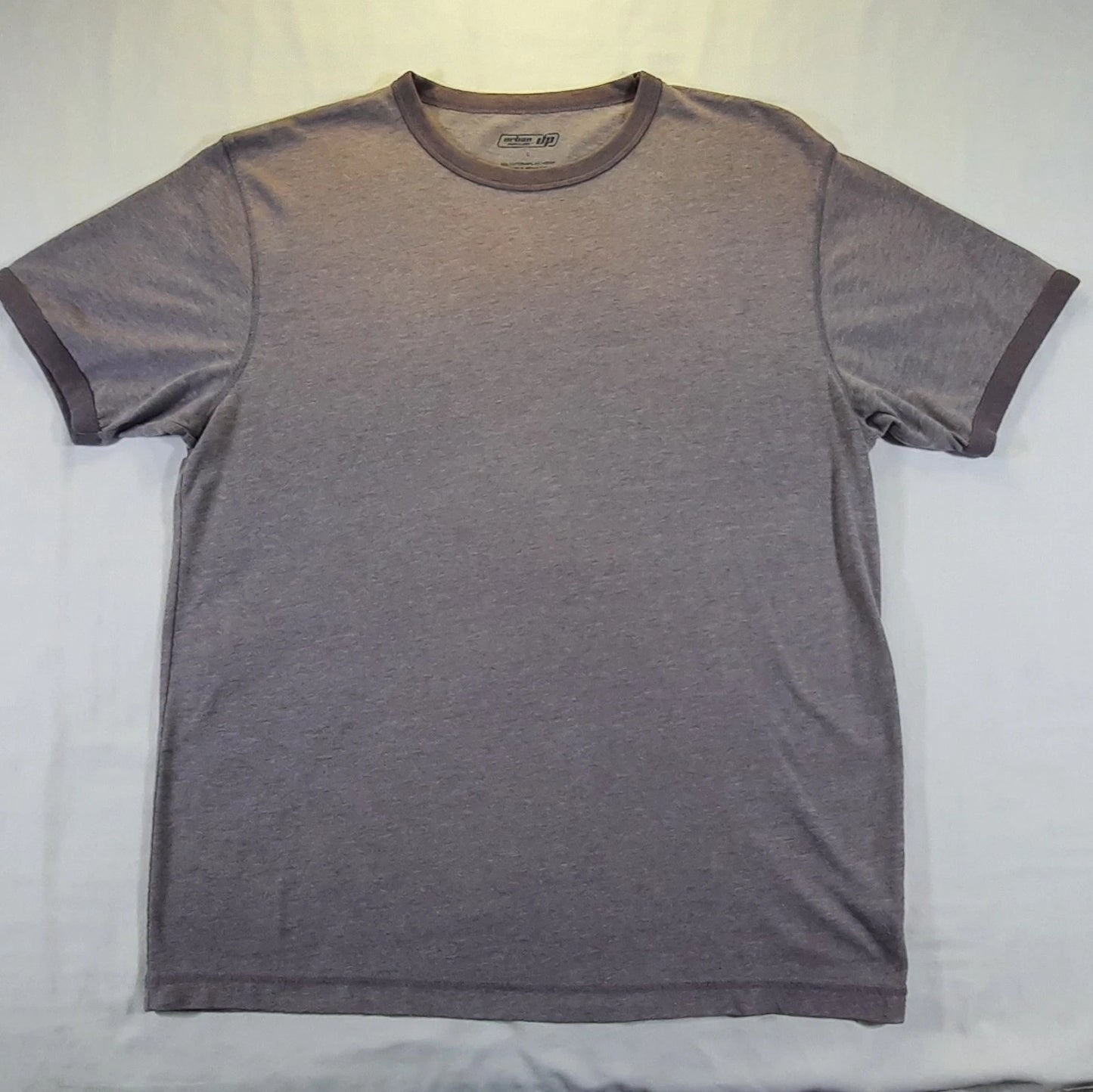 Gray Urban Pipeline Mens L Ringer Tee T-Shirt Blank UP Ultimate Y2K 90s Vintage