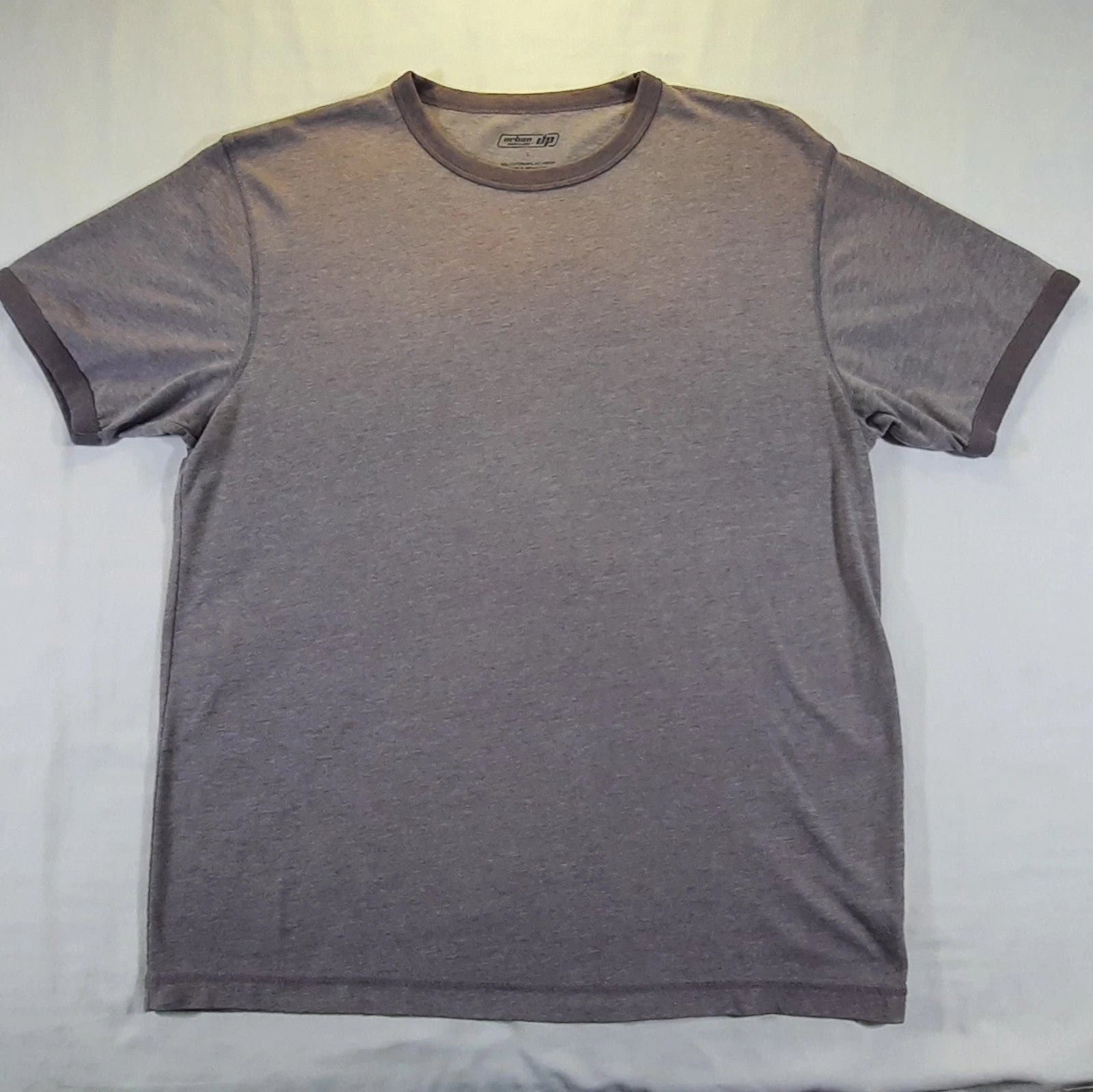 Gray Urban Pipeline Mens L Ringer Tee T-Shirt Blank UP Ultimate Y2K 90s Vintage