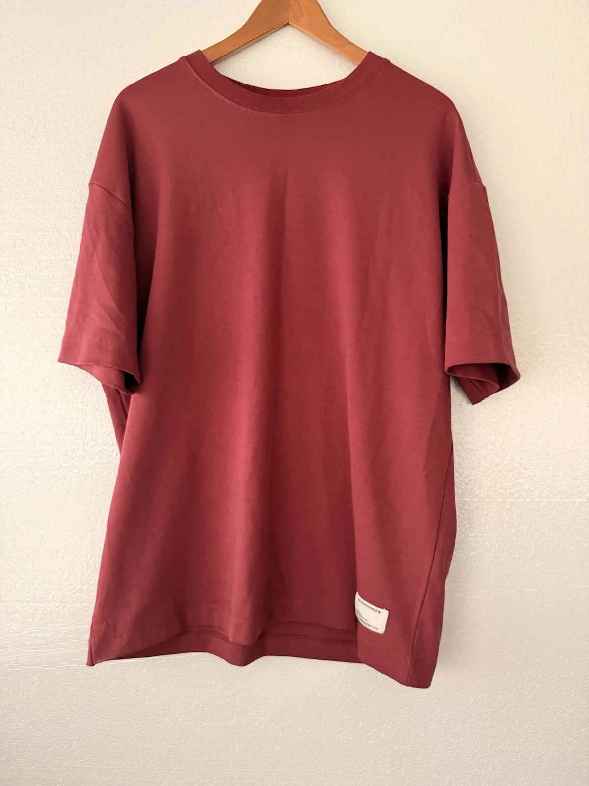 Reserved Oversized T Shirt Mens Medium Red Minimal Streetwear Basic Tee