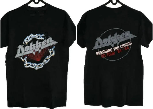 Dokken Breaking the Chains on Tour T-Shirt Unisex Black