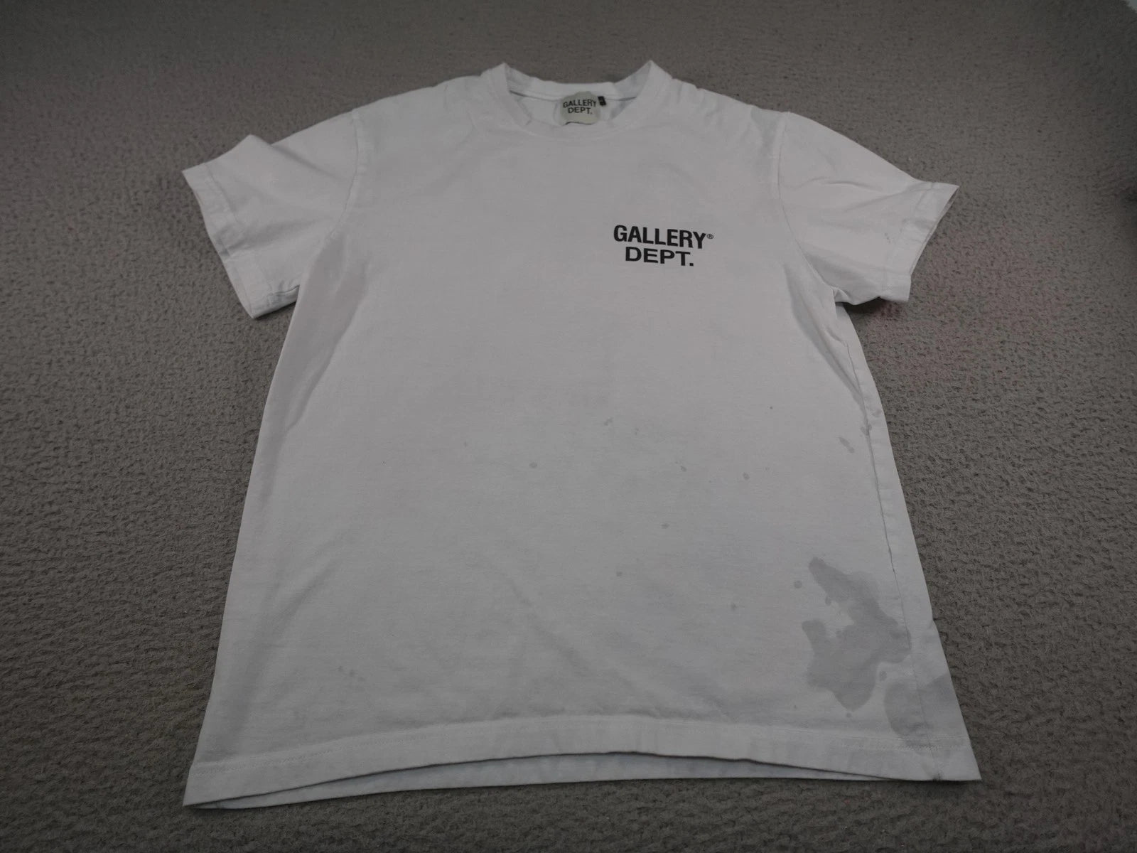 Gallery Dept Shirt Mens Small White Hollywood CA Double Sided Logo Streetwear