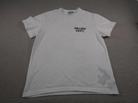 Gallery Dept Shirt Mens Small White Hollywood CA Double Sided Logo Streetwear