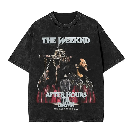 The Weeknd AFTER HOURS TIL DAWN T-Shirt Graphic Print Cotton Unisex Tees
