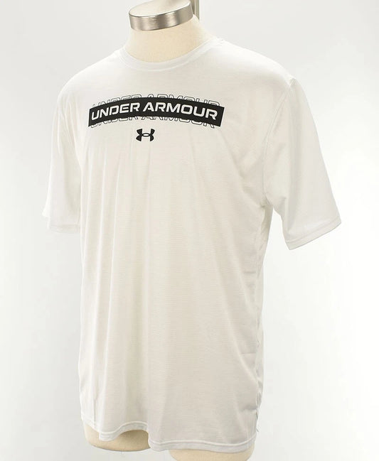 UNDER ARMOUR Mens White Performance Graphic Lightweight Training T Shirt L NWT