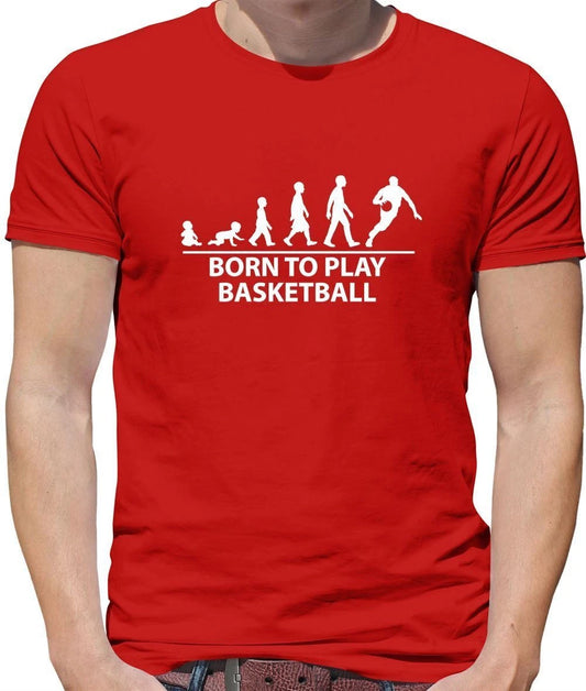 Born To Play Basketball - Mens T-Shirt - Player Team Fan Basket Ball Love