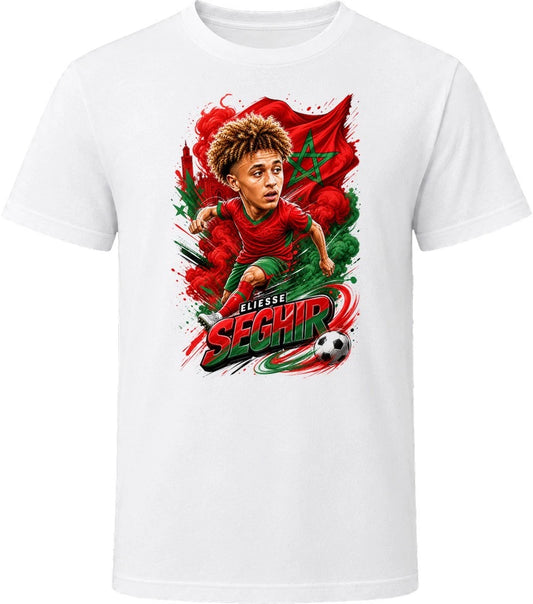 Eliesse Ben Seghir Morocco Soccer Caricature 2026 World Cup T Shirt