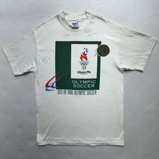 Vintage 1996 Atlanta Olympic Games Shirt Adult Medium Soccer Athens Georgia USA