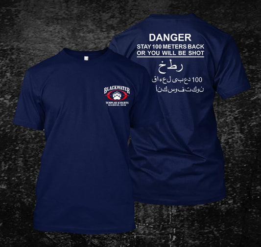 Blackwater templar knight danger shot -  Custom Men's Back and front T-Shirt Tee
