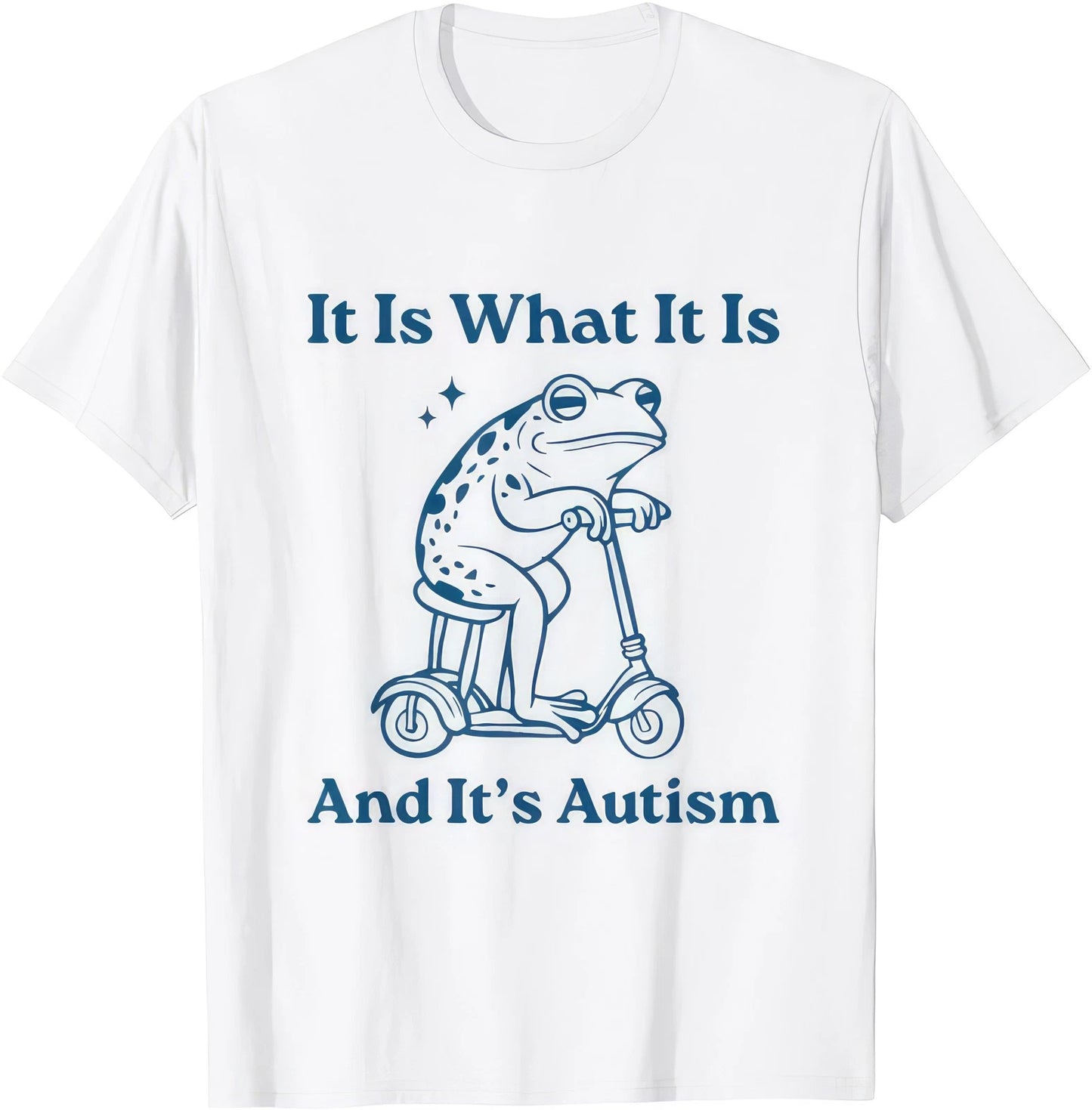 It Is What It Is Autism Awareness Frog Retro Funny Graphic T Shirt