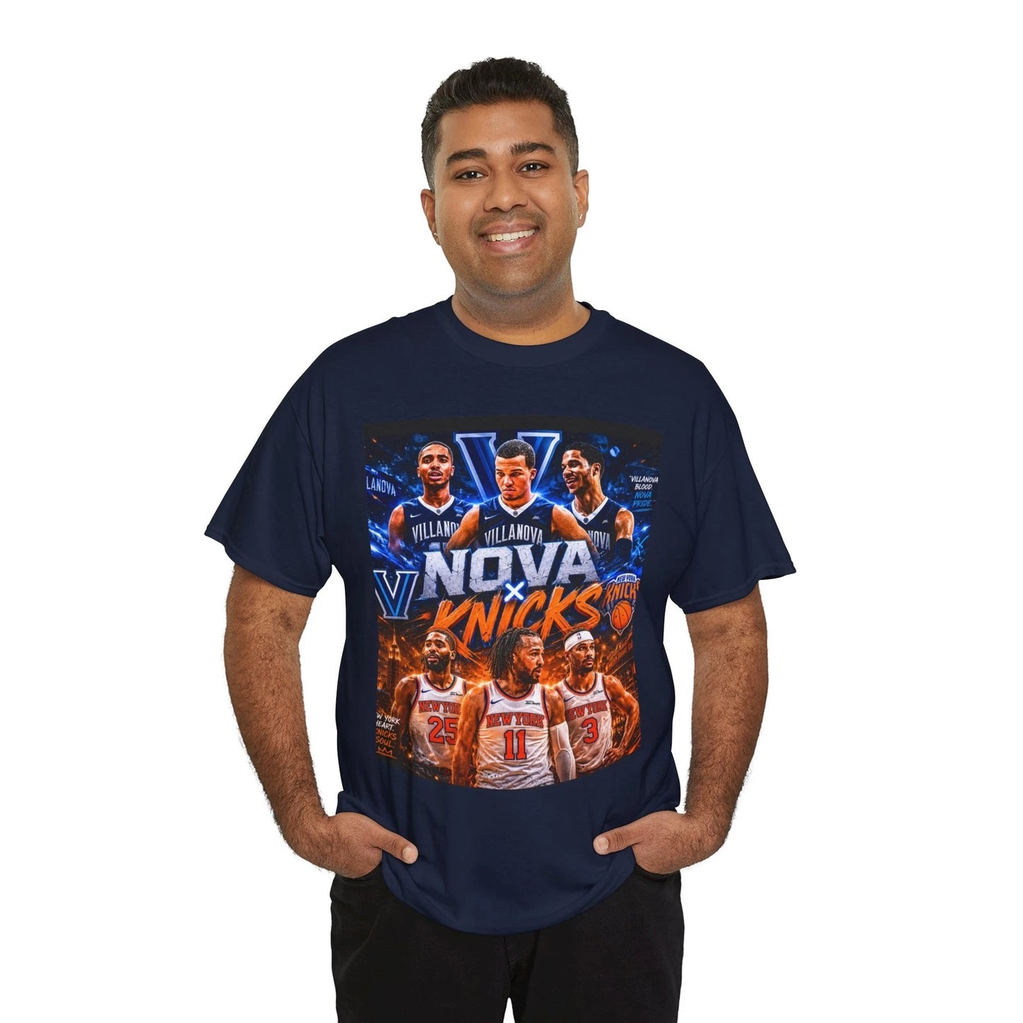 Nova Knicks Poster Basketball Tee | Team Players Graphic Shirt