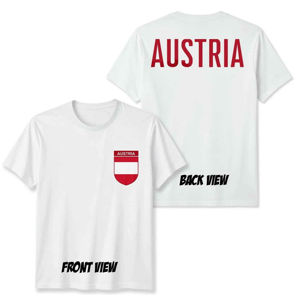 Austria Football Unisex Kids T-Shirt Country Pride Soccer Tee #WC