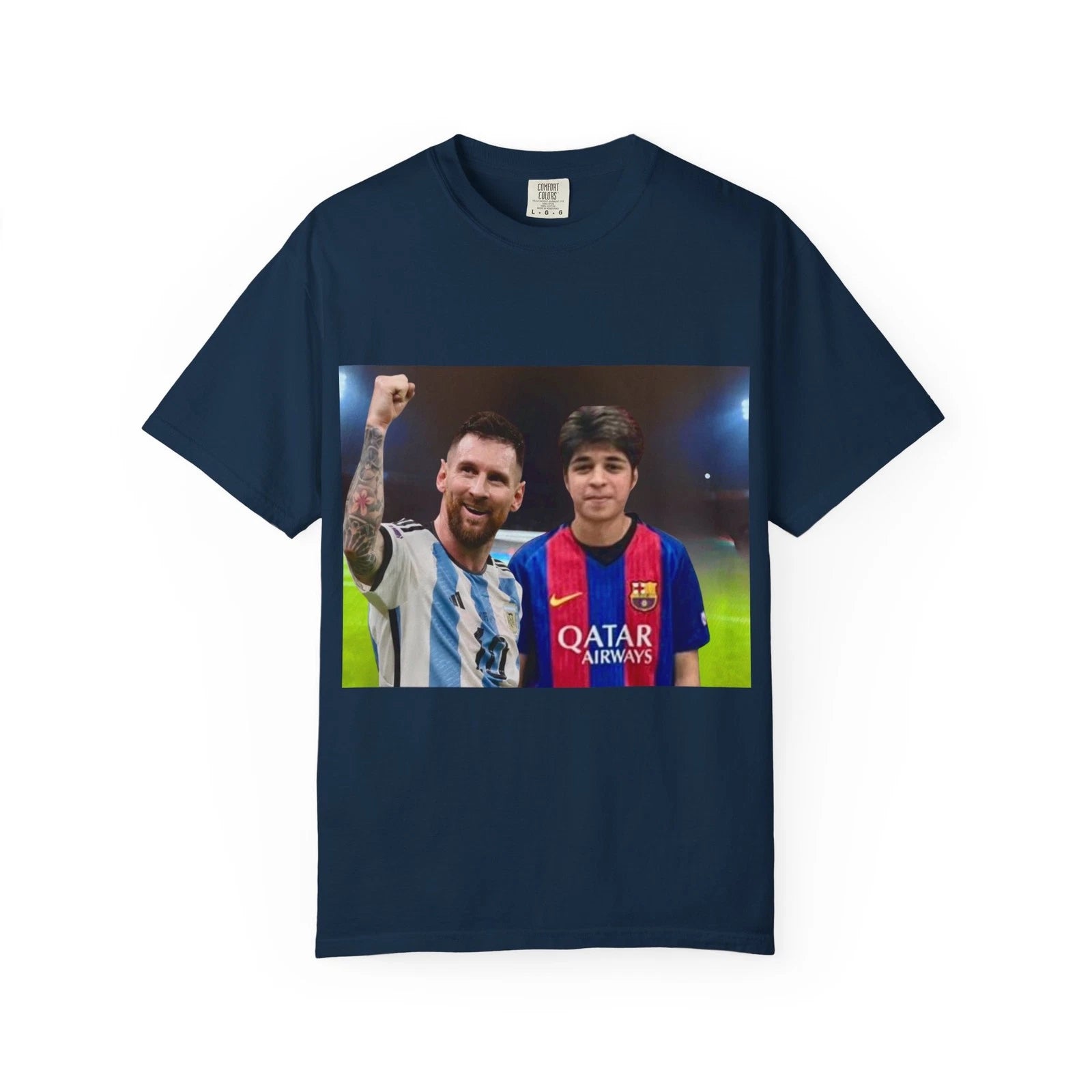 Messi Selfie Custom Photo Name & Number T-shirt | Soccer Fan T-Shirt