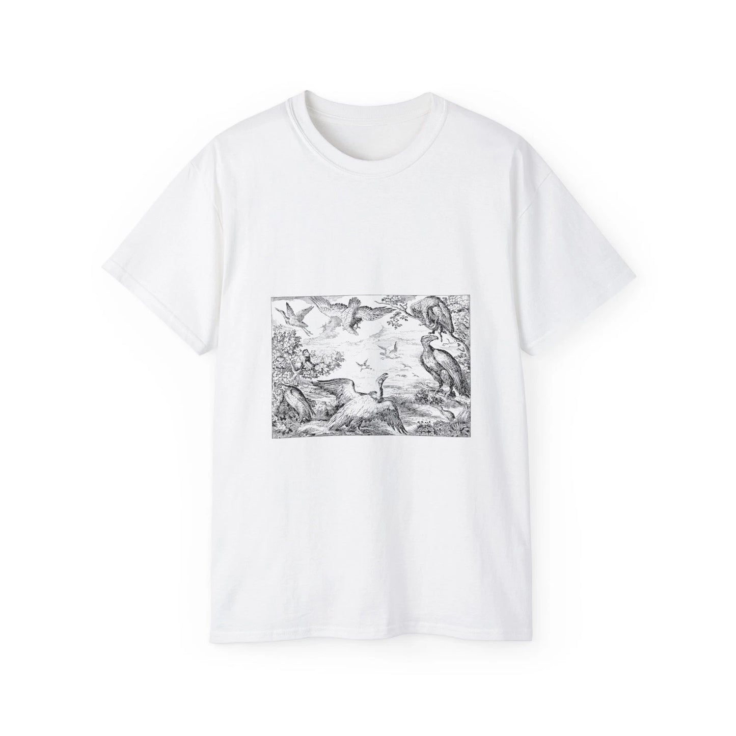 Birds Nature Forest Line Art Eagle Animals | Custom Graphic T-Shirt