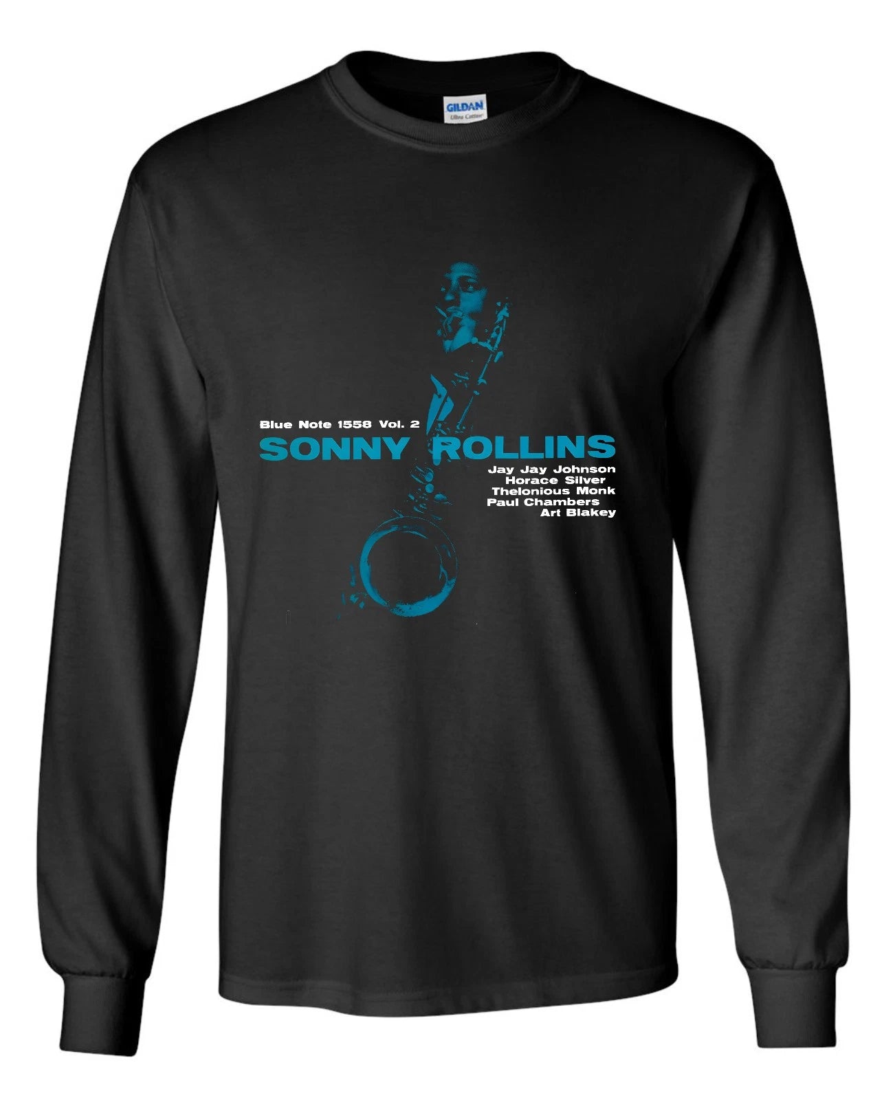Sonny Rollins long sleeve t-shirt - Blue Note 1558 Jazz Music, Art Blakey