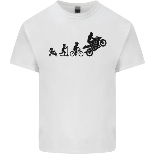 Motorbike Evolution Funny Biker Motorcycle Mens Cotton T-Shirt Tee Top