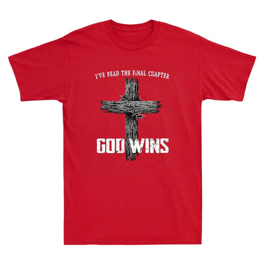 I've Read God Wins Christian Faith In Christ Funny Bible Religious Men's T-Shirt