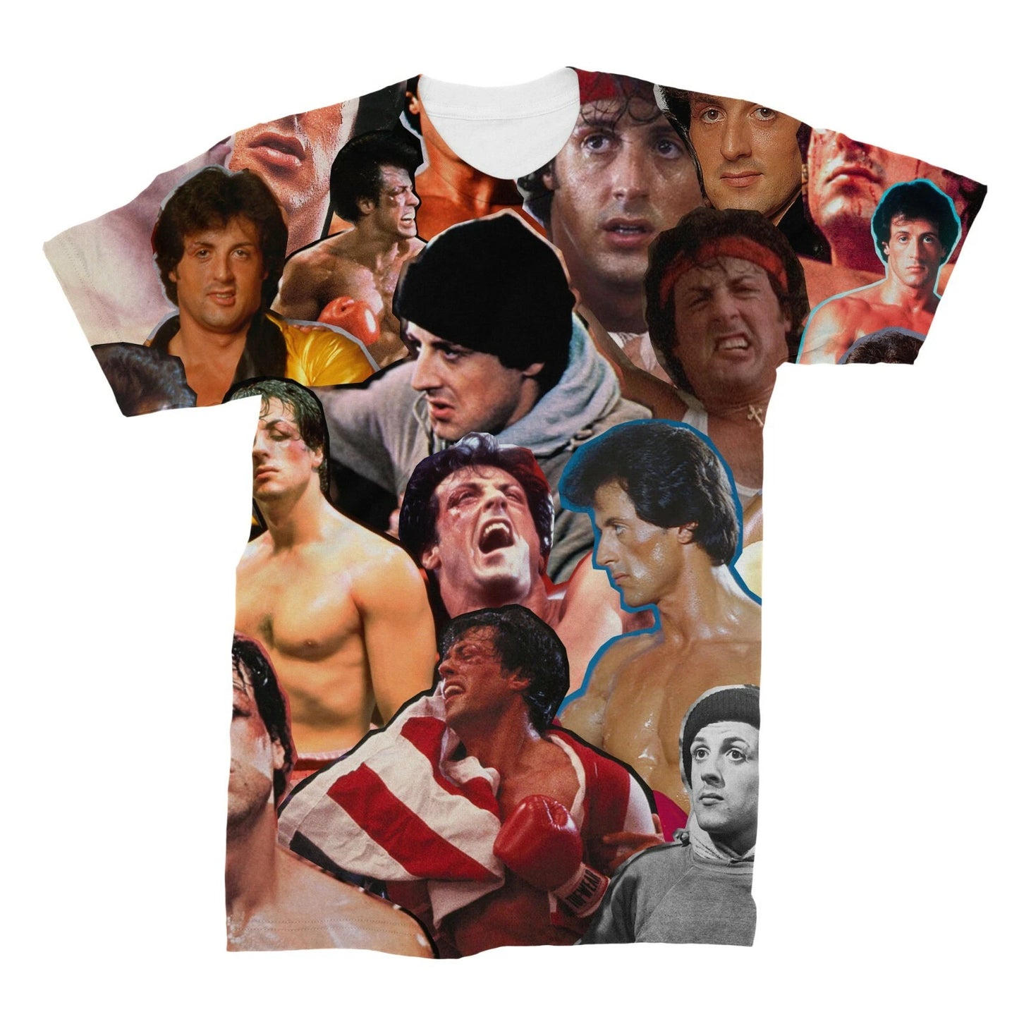 Rocky Balboa Photo Collage T-Shirt