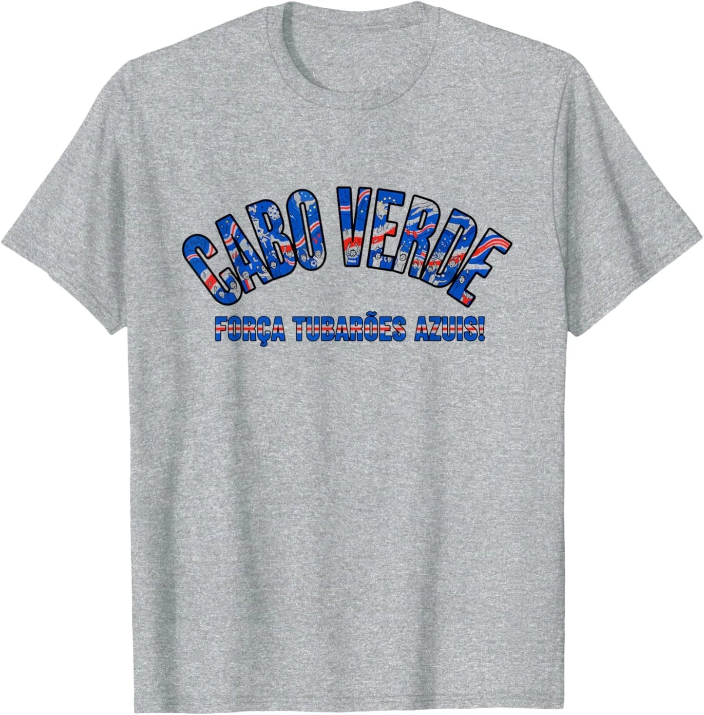 Soccer Fan Shirt 2026 Cabo Verde Forca Tubaroes Azuis Unisex T-Shirt