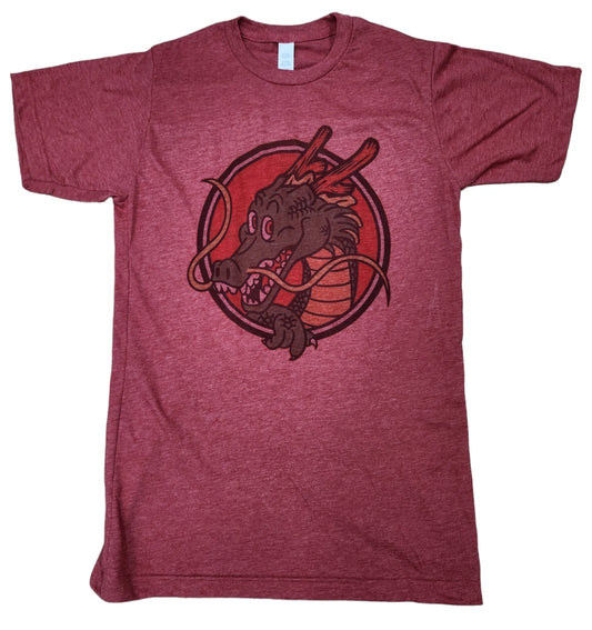 T-Shirt Shenron DBZ Red Retro Graphic Design Soft Style  Tee new Gift Idea